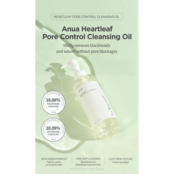 Version 1.0.0 Anua Best Seller Trio : Heartleaf Pore Control Cleansing Oil & Heartleaf Quercetinol Pore Deep Cleansing Foam & Anua Heartleaf 77 Soothing Toner