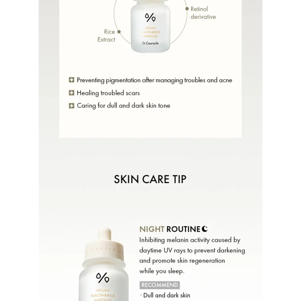 Dr. Ceuracle Vegan Niacin & Rice Ampoule 30ml