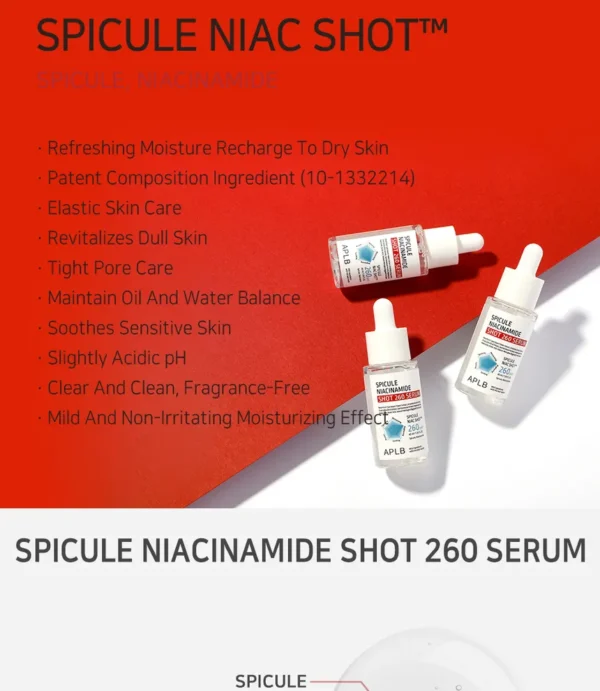 2330c2a935f4 APLB Spicule Niacinamide Shot 260 Serum 40ml