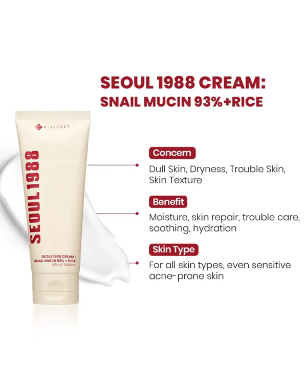 k-secret-seoul-1998-cream-snail-mucin-93-rice-100-ml-info_1024x1024 K-SECRET SEOUL 1998 Cream: Snail Mucin 93% + Rice 100ml