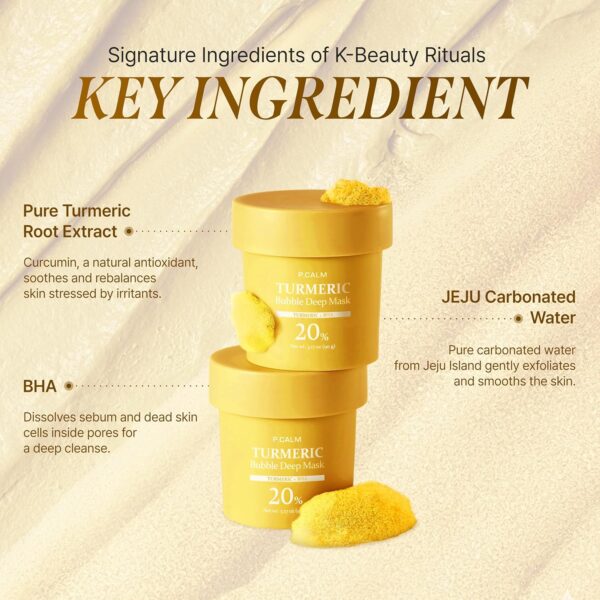 81XsQ3ZBF-L._SL1500_ P.CALM Turmeric Bubble Deep Mask