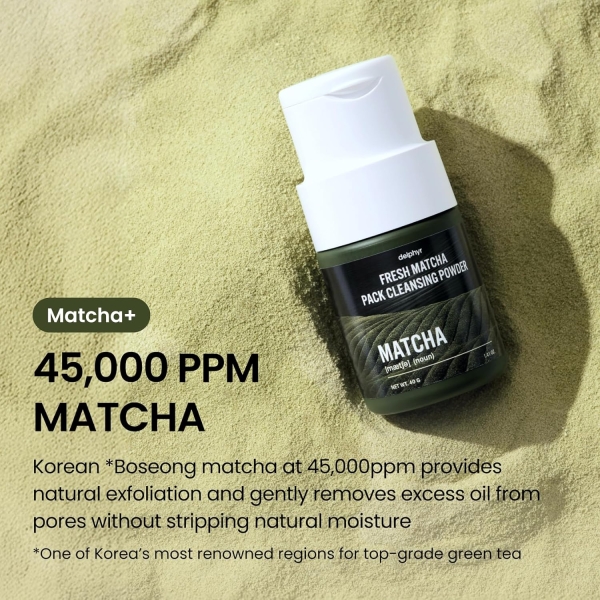 delphyr Fresh Matcha Pack Cleansing Powder