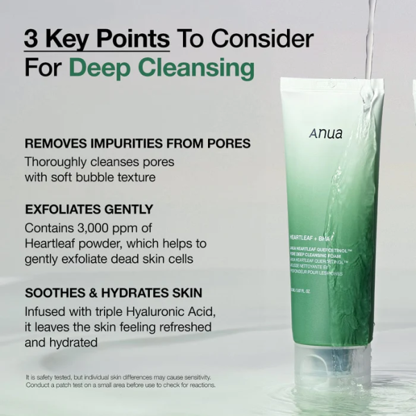 Anua Heartleaf Quercetinol Pore Deep Cleansing Foam Bundle Set