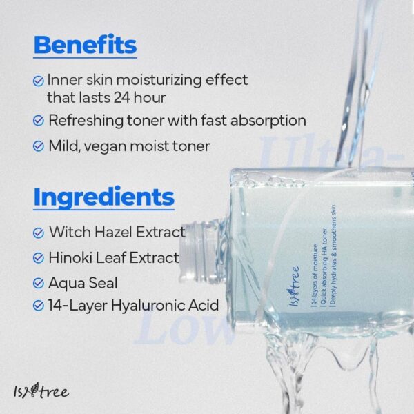 ISNTREE ULTRA-LOW MOLECULAR HYALURONIC ACID TONER