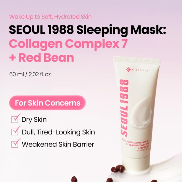 61UI-OQLU2L._SL1500_ KSECRET SEOUL 1988 Sleeping Mask : Collagen Complex 7 + Red Bean
